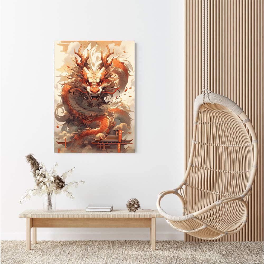 DIY Diamond Painting The Domineering Dragon On The Roof Cross Stitch Kit Mosaic Art Diamond Painting Full Circle/Square Diamond Home Decoration