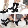 Womens Girls Ballet Style Bow Lace Knee Highs Cute Sheer Socks Mesh Fishnet Stockings Nylon Sweet Lolitas Calf Socks