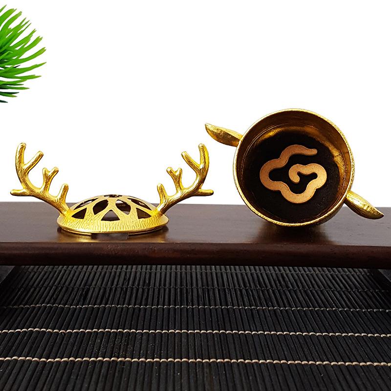 Creative Nordic Reindeer Incense Burner Alloy Incense Burner Auspicious Cloud Incense Burner Home Indoor Aromatherapy Ornament