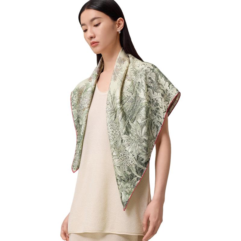 

Shanghai Story Retro 100% Mulberry Silk Square Scarf 86cm x 86cm