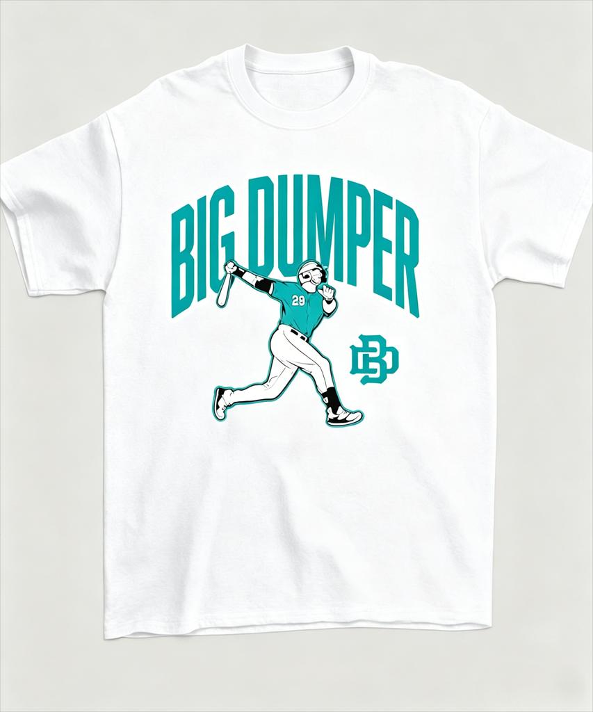 Cal Raleigh Big Dumper Tshirt Seattle Mariners Baseball Graphic Tee Unisex WOMEN Casual Cotton Short Sleeve Tops