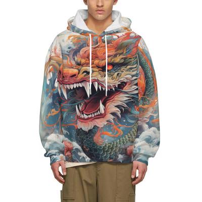Persönlichkeit Tier Drache 3D-gedruckter Langarm-Hoodie Herren Sweatshirt Streetwear Pullover Lässige Jacke Trainingsanzug