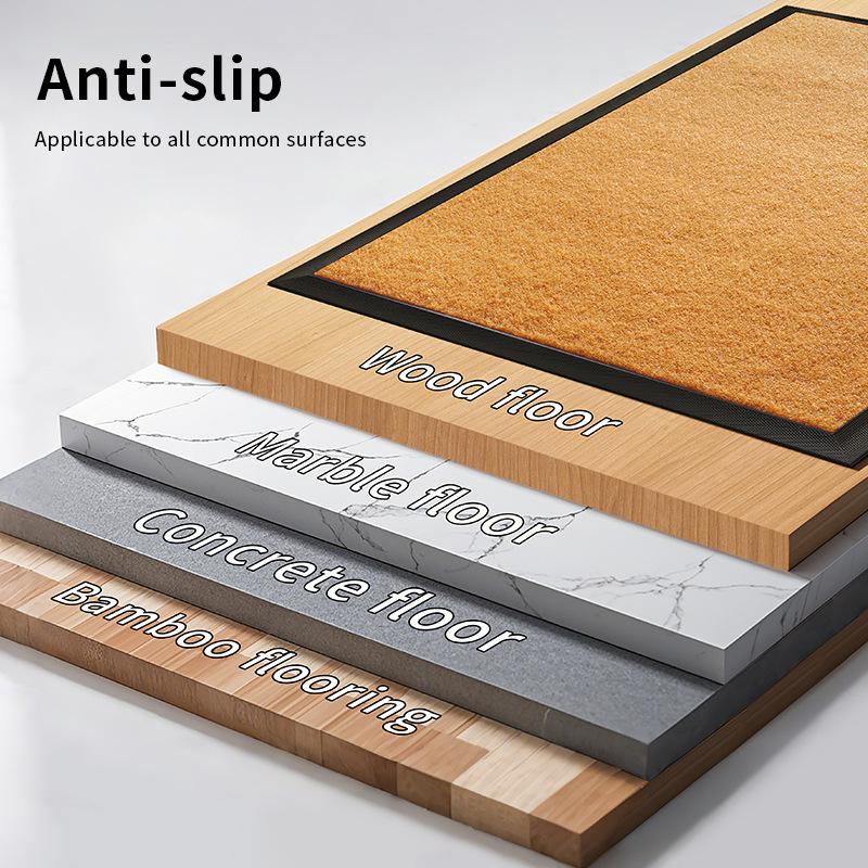 Kokosfaser Fußmatte, Robuste Tür Matte, Kratz- und Abriebfeste Schmutzfang Matte für den Eingang mit rutschfester Rückseite