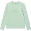 Fila Emerald 2023 Winter New Knit Pullover Basic Simple Three-Dimensional Embroidery Round Neck Fitted Long Sleeve Sweatshirt F11W344212F-LG