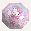 Hello Kitty,Angelic Automatic Folding Umbrella-Simple 8-Rib Design, Bright Cartoon Pattern, Durable Iron Frame, Suitable For Travel, Outdoor