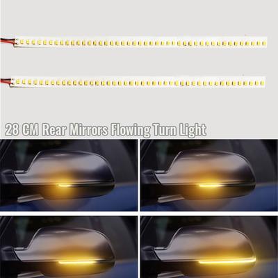 Pair 44LED 28CM Built-in Decoder Error Free Rear Mirrors Flexible Soft Flowing Turn Signal Strip Light Lamp Waterproof