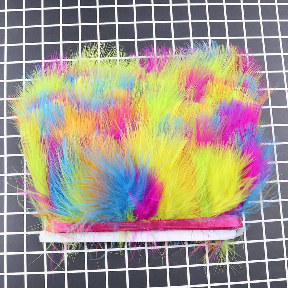 Feather1M 5M 10Meters Dyed Colorful Marabou Turkey Feathers Trim 8-10CM Soft Plumes Ribbon Fringe for Wedding Dress Sewing Decoration