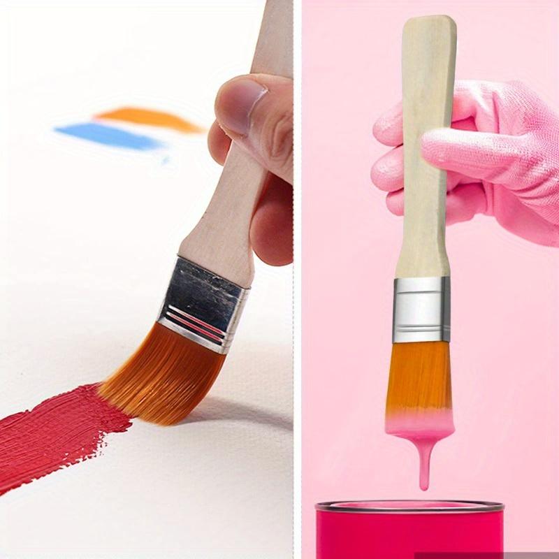 10/20pcs Painter Brush Small Nylon Bristles Flat Brush Paint Oil Brush for Art Painting Supplies DIY Paint Wall,Paint Brush Set