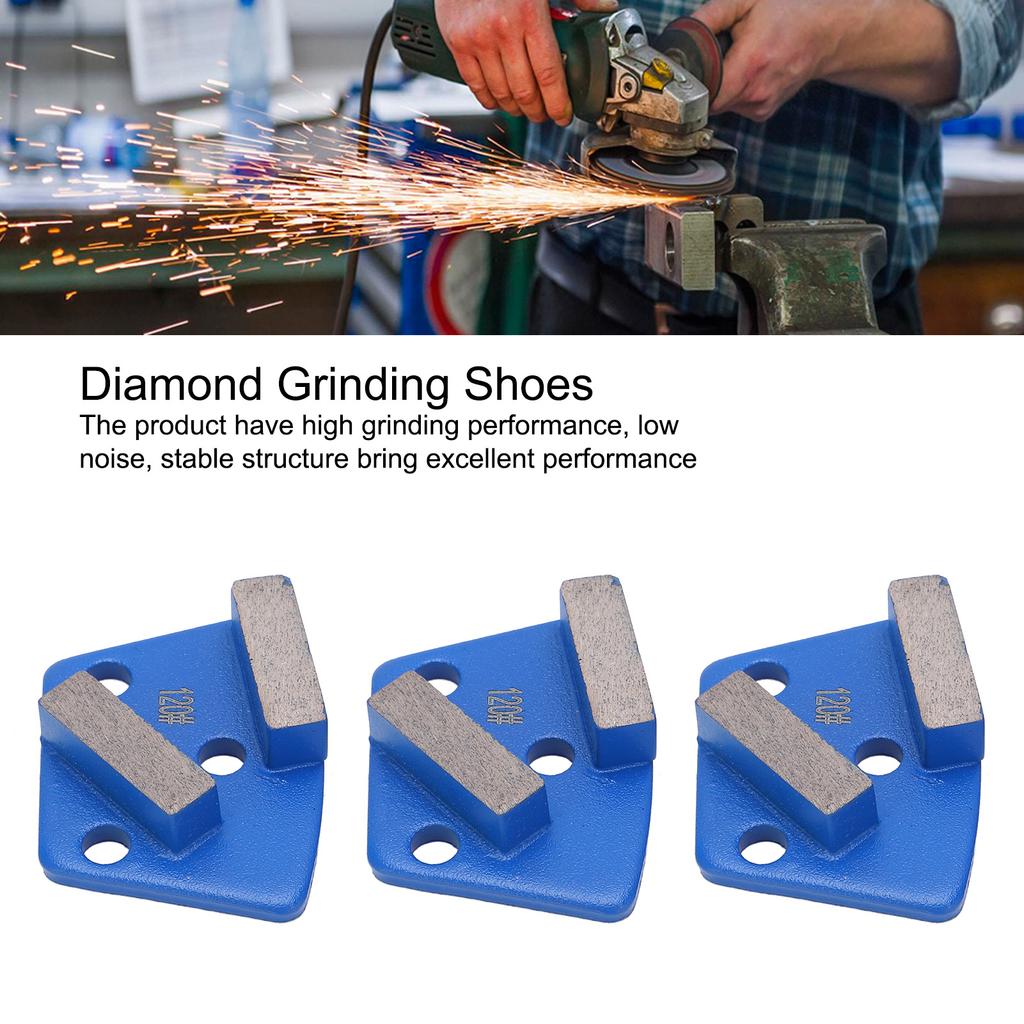 Grinding Shoes Trapezoid Concrete Floor Aggreesive Cutting 2 Long Teeth Blue 120# Trapezoid Grinding Shoes