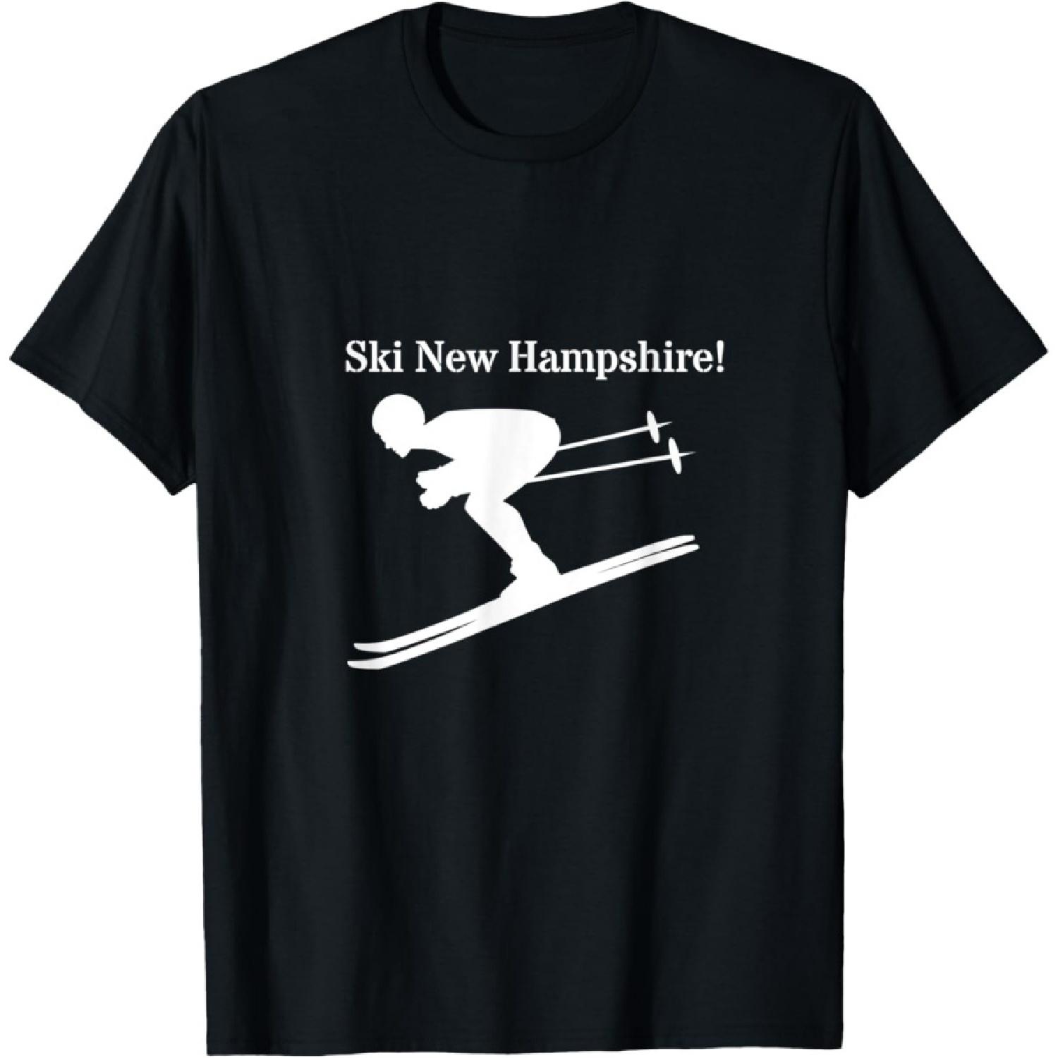 Ski New Hampshire! Mountain Snow Skiing Winter Sport T-Shirt S