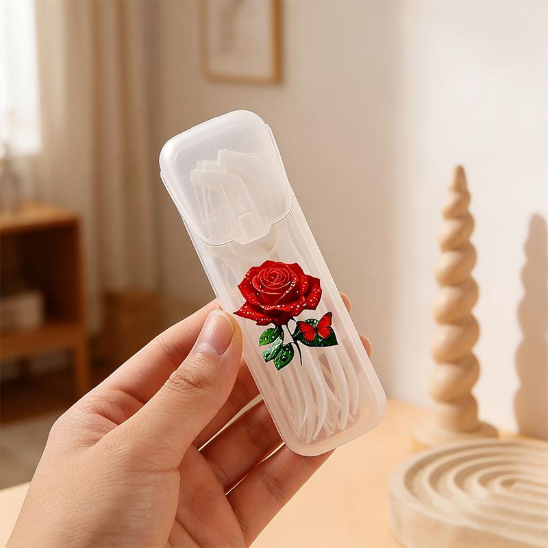 Portable Travel Mini Toothpick Dental Floss Storage Box Cotton Swabs Box Multi-Purpose Perfect For Home Kitchen Table Daily Use