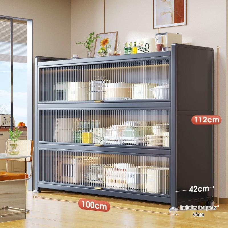 Étagère de Rangement Multifonctionnelle sur Pied et Buffet de Cuisine