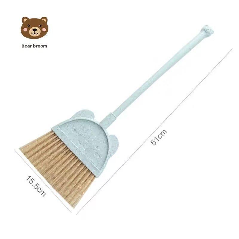 Children's Mini Broom & Dustpan Set - Soft Plastic Learning Tool