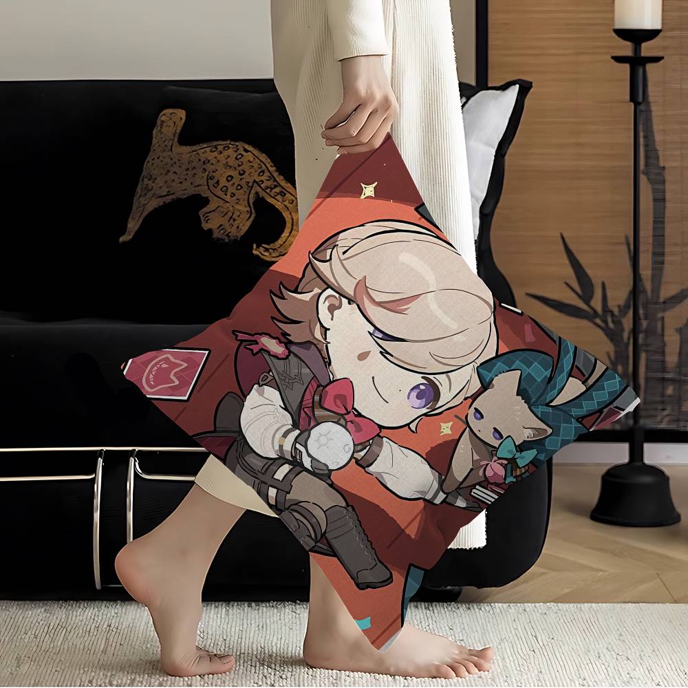Genshin Impact Lyney Pillow Cushion Cover Pillowcase Living Room Sofa Home Decor Customized