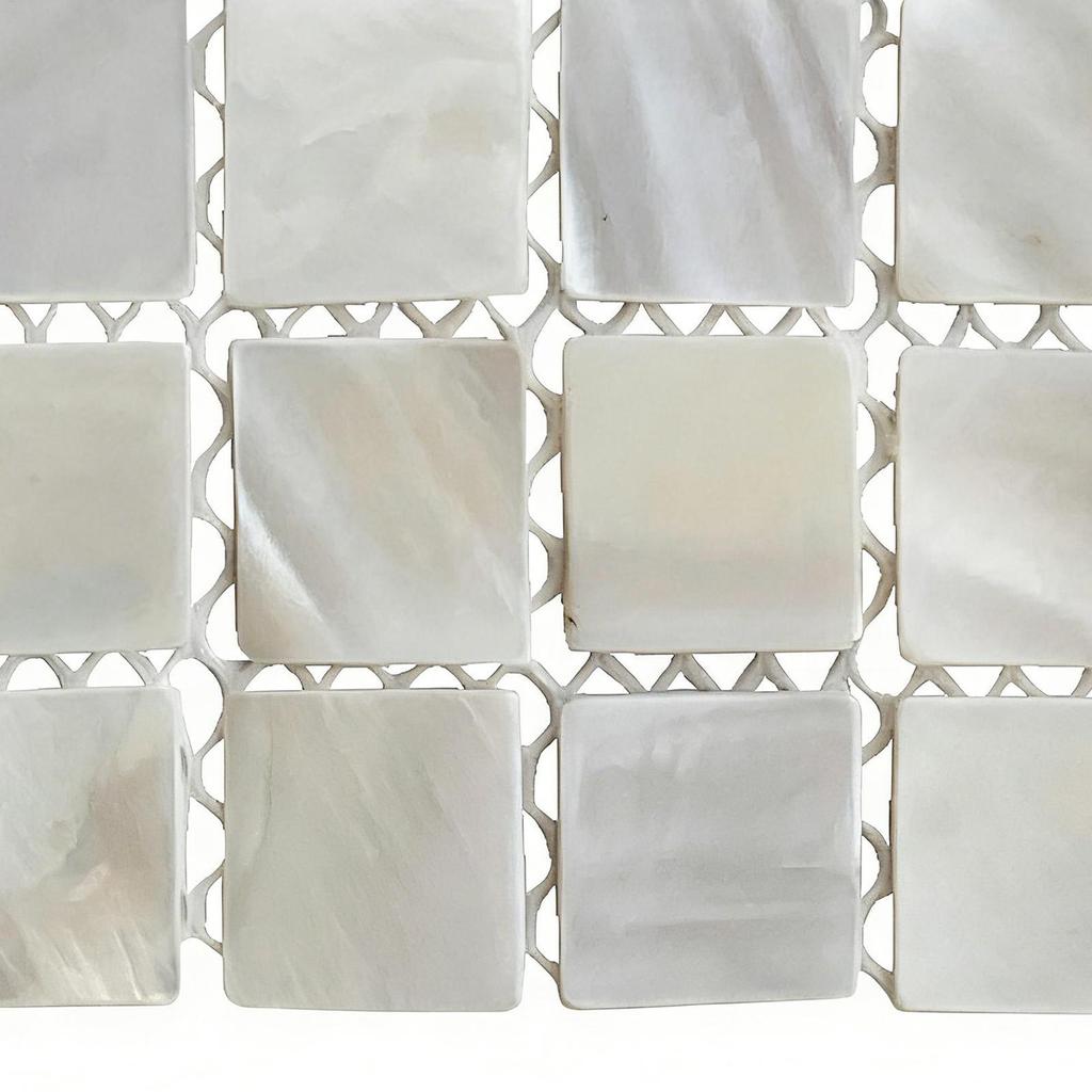 Table Coasters Mother Of Pearl Square Desk Pad 3.35 Inches Modern Coasters For Tea Wedding Bar Outdoor Home Coffee Drinks