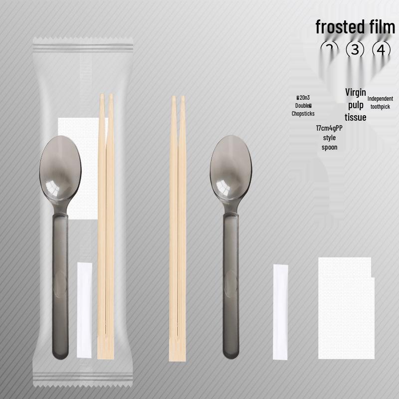 Disposable Wooden 4-piece Cutlery Set
