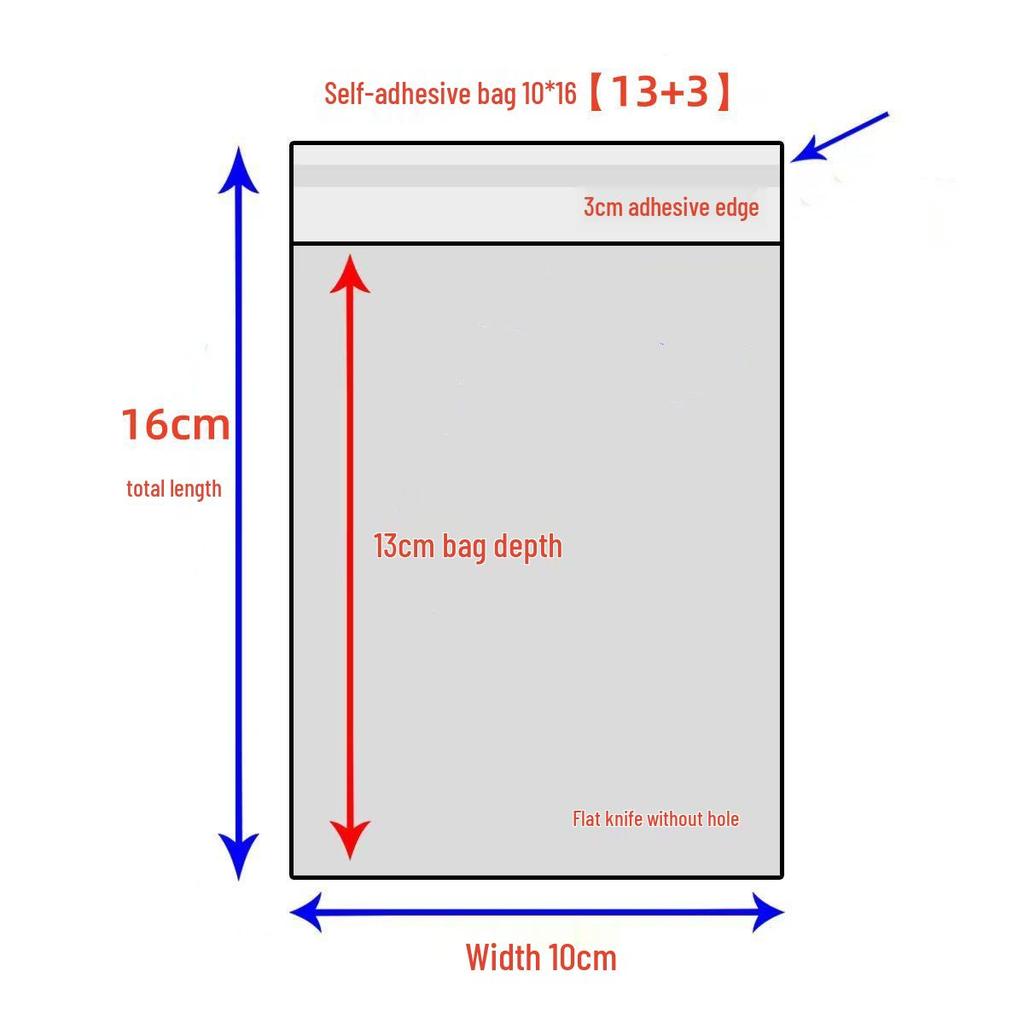 Wide 10 OPP Self-Adhesive Bags for Jewelry and Pencil Packaging
