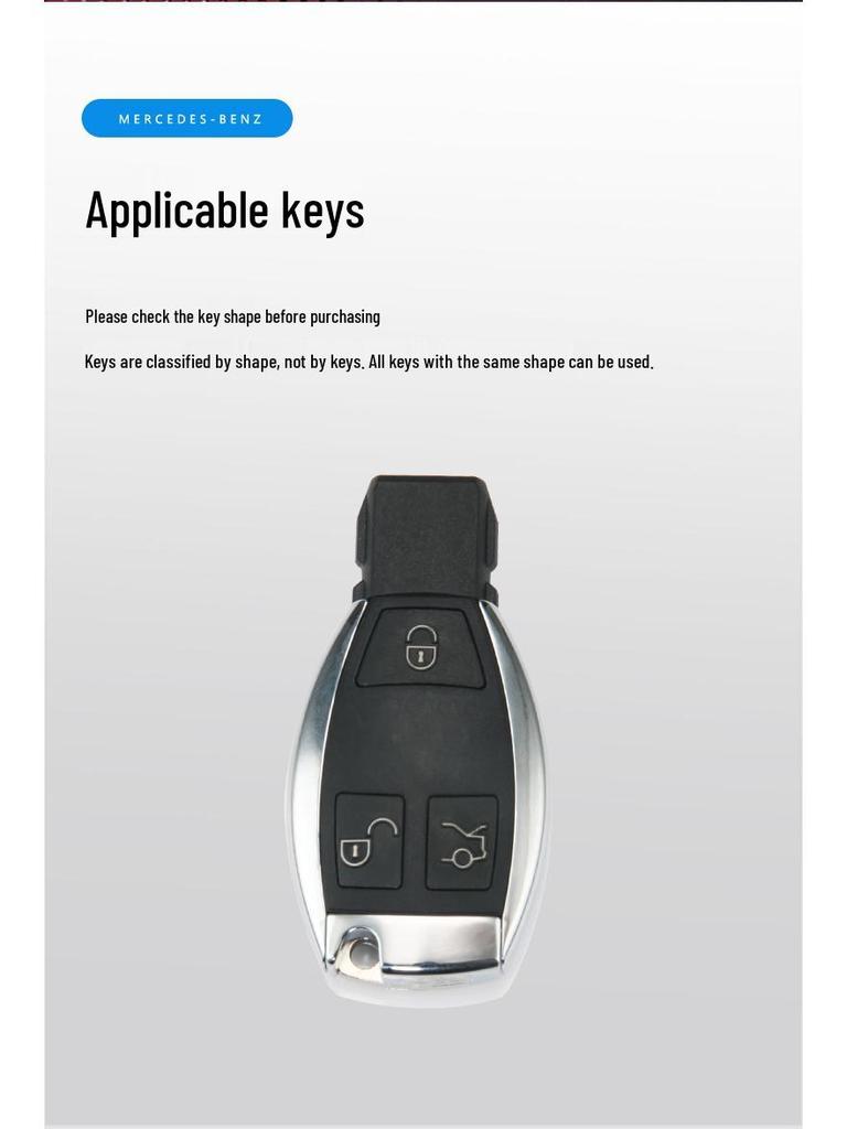 Mercedes-Benz Key Case for GLA200, GLC260L, C-Class, GLS, CLA200 - Full Coverage Shell
