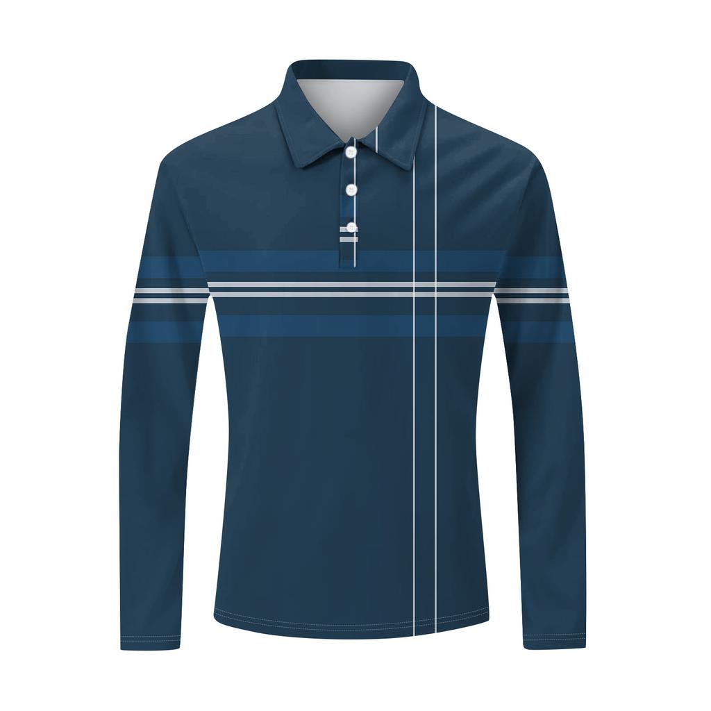 Herrenhemd mit langen Ärmeln und Knopfleiste, modisches, lässiges Oberteil