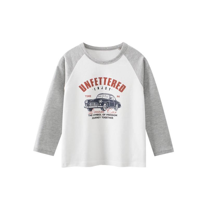 27KIDS Boys  Spring Raglan Cartoon Print Long Sleeve T-shirt 110cm