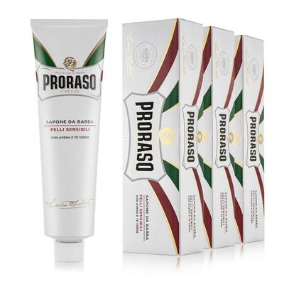 Jabón de afeitar Proraso Sensitive White, 150 ml, 3 unidades