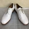 White Dress Business Shoes Size 24.0 6 Leather Goodyear Welted White High Heel(USED)