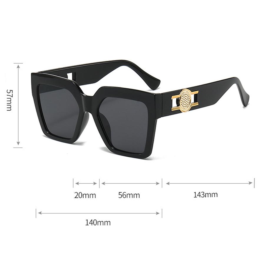 Oversized Square Sunglasses Woman Retro Black Driving Shades Eyewear Female Vintage Brand Designer Mirror Sun Glasses Oculos