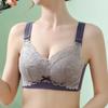 Women's Lace Full-Cup Wirefree Bra – Supportive, Breathable, Anti-Sag, Plus Size, Beautiful Back Design