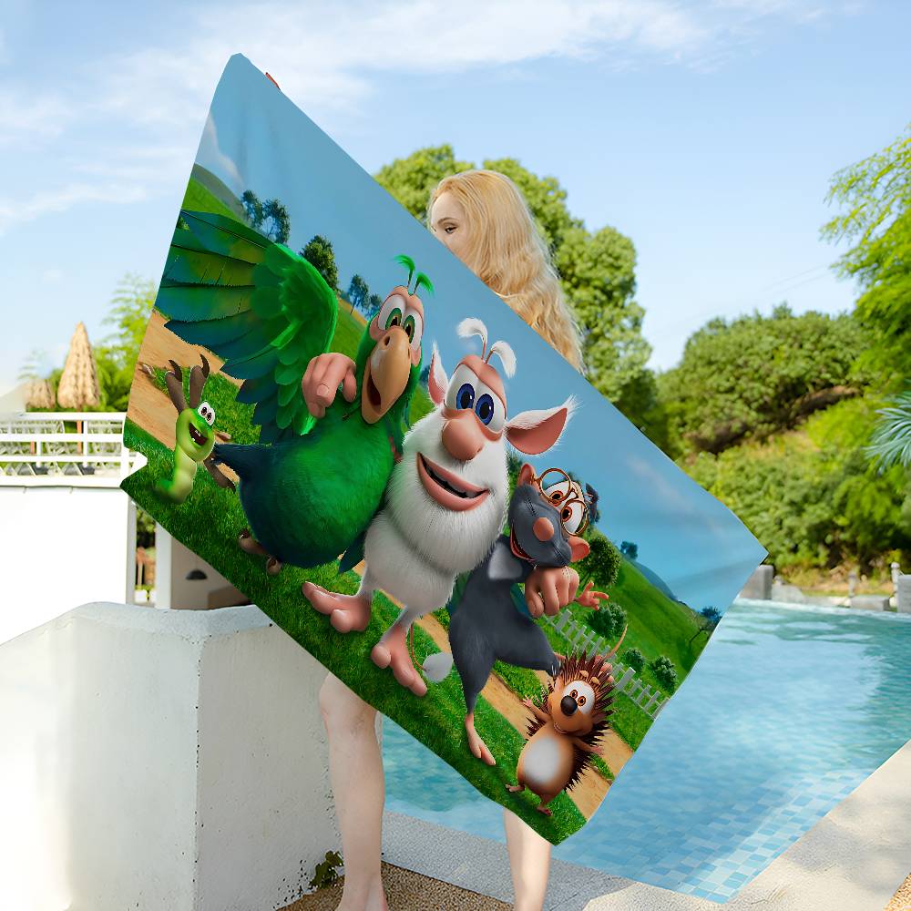 Asciugamano da Spiaggia B-Booba a Cartoni Animati Asciugamani da Bagno Colorati per Ragazza Microfibra Asciugatura Rapida Personalizzato Senza Sabbia Spiaggia Yoga Spa Palestra Piscina