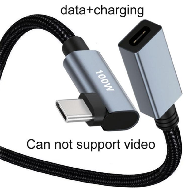Right Angle USB C Extension Cable 90° 480Mbps USB C 2.0 Male to Female Cord