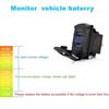 Quick Charge 3.0 Dual USB Rocker Switch QC 3.0 Fast Charger LED Voltmeter for Boats Car Truck Motorcycle Smartphone Tablet