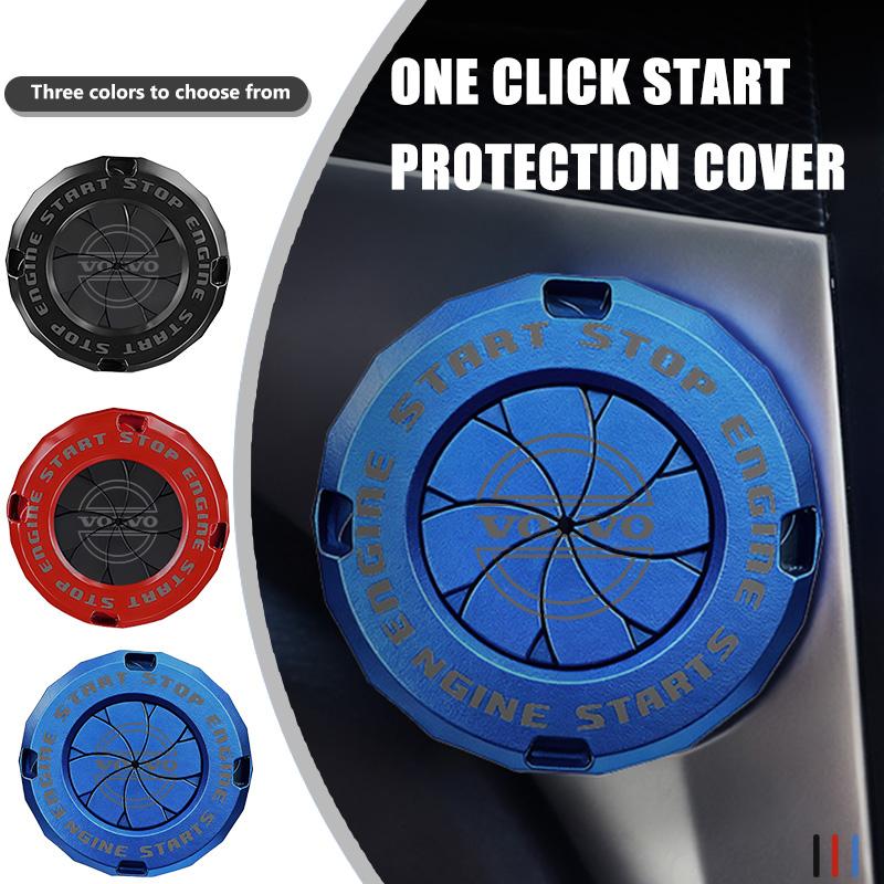 bgr3 Car Styling One-Click Start Button Protective Cover Universal For Volvo V50 S60 XC60 S40 XC40 XC90 V60 S80 S90 V70 XC70