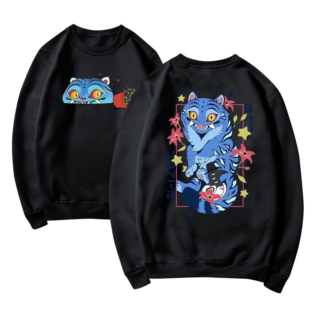 Women's Fashion Casual Long Sleeve Printed Round Neck Sweatshirt Top