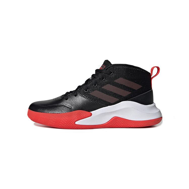 

новые баскетбольные кроссовки Adidas OwnTheGame Me со средним верхом черно-красные детские 35.5