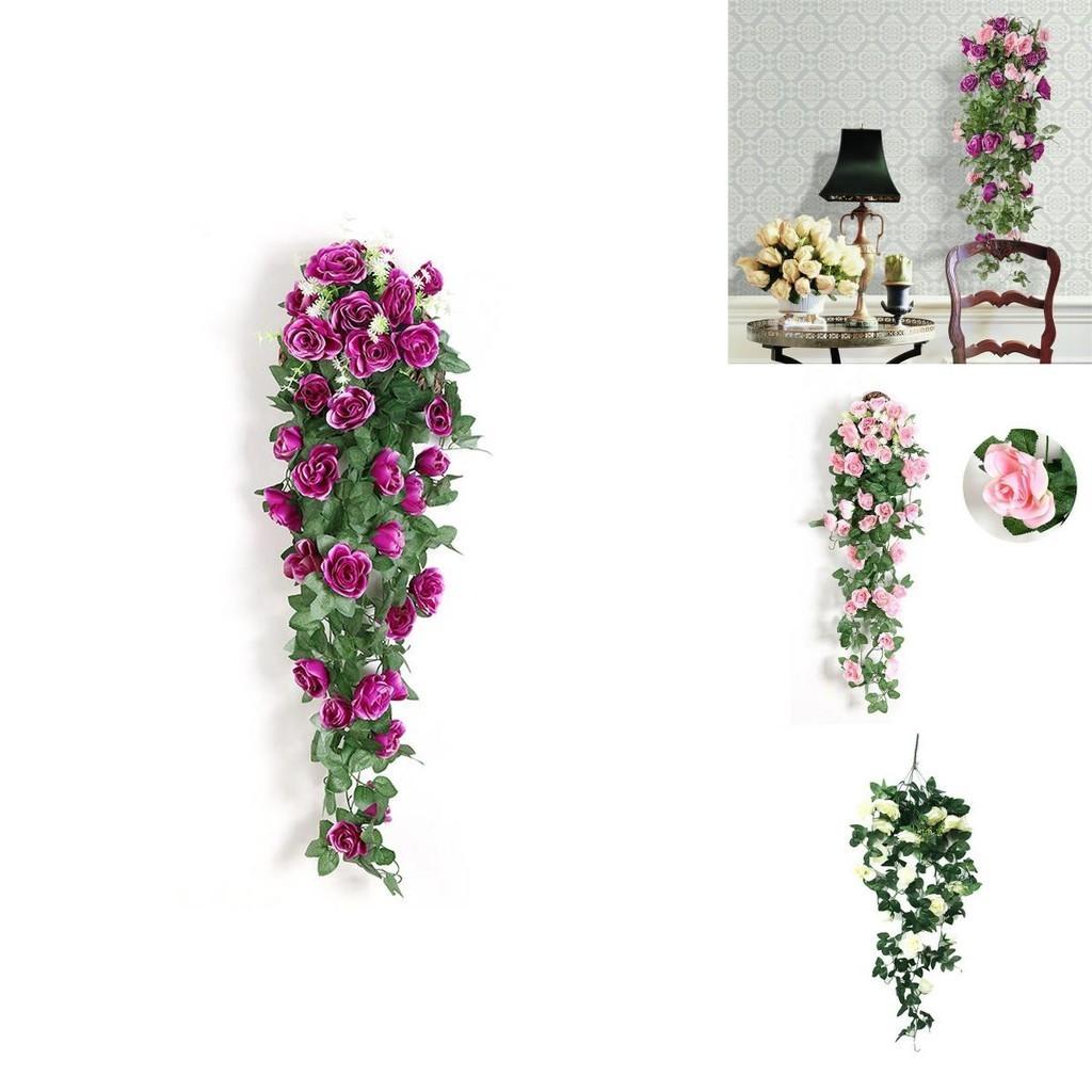 Luxurious 90cm Fake Silk Rose Vine Featuring Realistic Leaves Perfect For Festive Decor