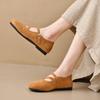Designer Elegant Buckle High Quality Suede Brand Ballet Flats Women Cozy Round Toe Shallow Mary Jane Shoe Women's Tabis Shoes