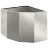 Corner Planter Silver 45 X 45 X 35 Cm Stainless Steel
