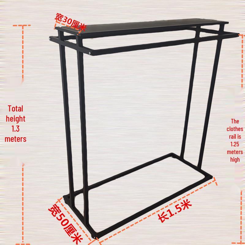 Island Clothing Display Rack for Men and Women - Double Row, Double Bar, Floor Standing
