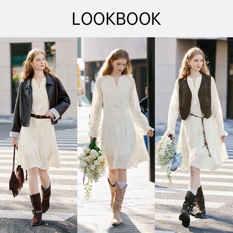 Bohemian Embroidered A-Line Dress