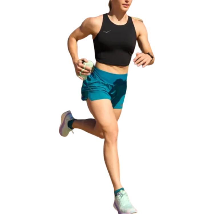 HOKA One One Elaro Crop BraElaro Crop Sports Underwear Women's Black 1141760-BLK