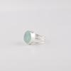 Aqua Chalcedon Edelstein 925er Sterling Silber Designer Verlobungsring Für Deine Liebe RR-73-19