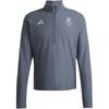 Logo Stand Collar Half Zip Long Sleeve T-Shirt Men Tops Blue Gray JN5518