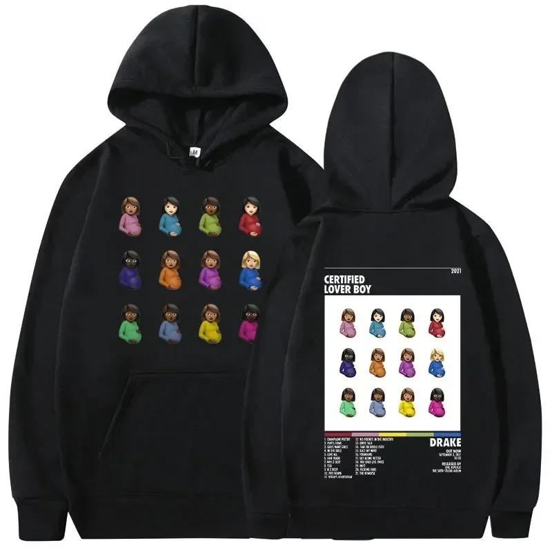 Rapper Drake Music Album Cover Graphic Hoodies Men's Fashion Hip Hop Vintage Sweatshirts Y2k