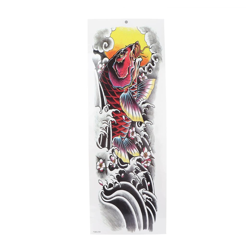 9Pcs Full Arm Tattoo Sticker Waterproof Temporary Long Lasting Large Pattern Tattoo Stickers