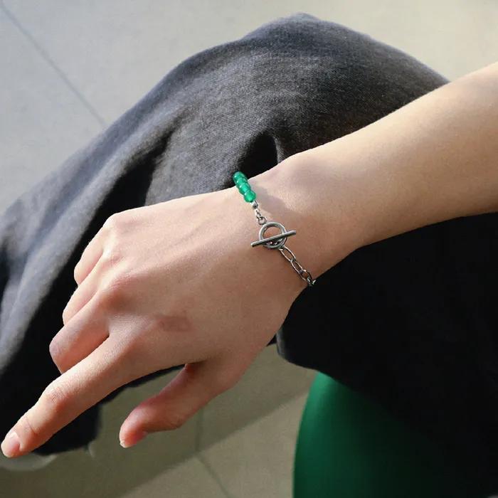 BT Gemstone Bracelet 08 (2 Types / 6mm Green Onyx)