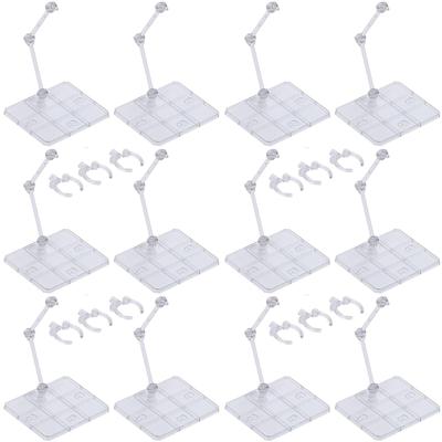 CHASO Figure Stand Plastic Model 3mm Axis Compatible Figure Display Action Base Stand Joint 4 Holes Set of 12 1/144