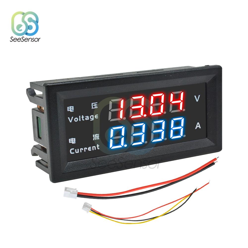 0.28" Dual LED Display 4-digit Mini Digital Voltmeter Ammeter Amp Volt Voltage Current Meter Tester Detector DC 200V 100V 10A