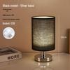 NuFeng Iron Art Fabric Bedside Table Lamp