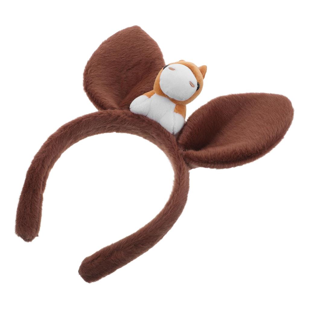 MALUGOGO 2026 Spring Festival Horse Headband, Cartoon Animal Ear Plush Hair Accessory for Role Play, Girls' Farm Party Costume