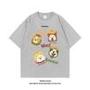 Pure Cotton Americanstyle Fun Burger Puppy Print Shortsleeved 2026 New Loosefitting Versatile Top Tshirt Tshirts